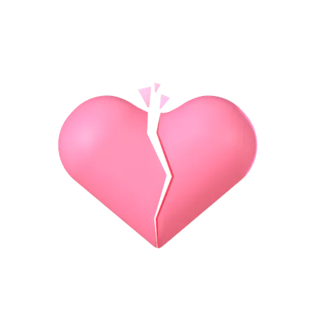 Broken Heart  3D Icon