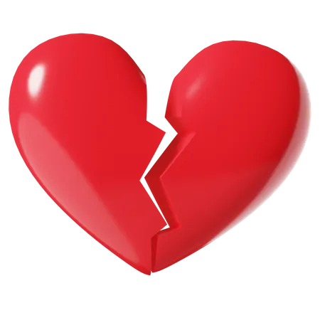 Broken Heart  3D Icon