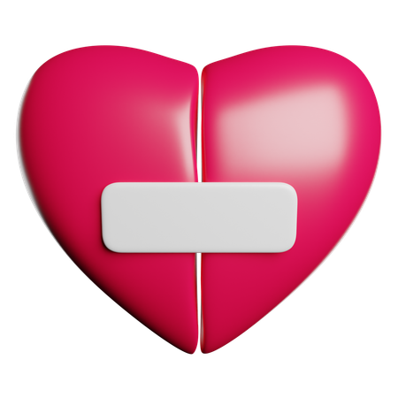 Broken Heart  3D Icon