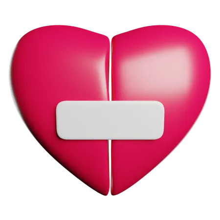 Broken Heart  3D Icon