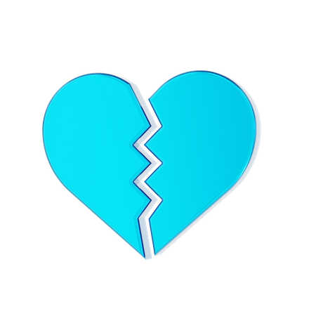 Broken heart  3D Icon