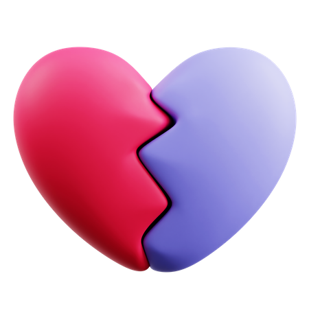 Broken Heart  3D Icon