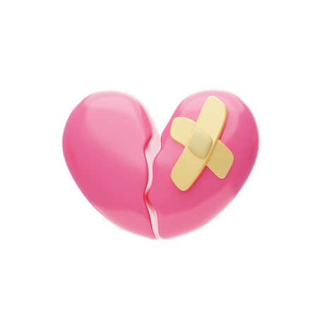 Broken Heart  3D Icon