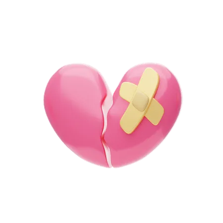 Broken Heart  3D Icon