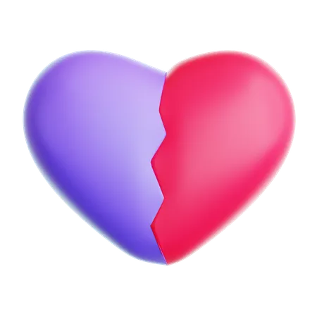 Broken Heart  3D Icon