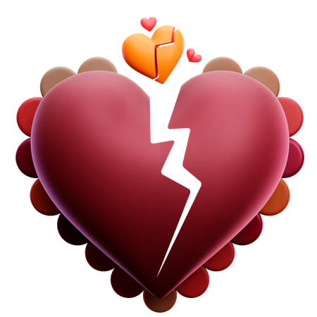 Broken Heart  3D Icon