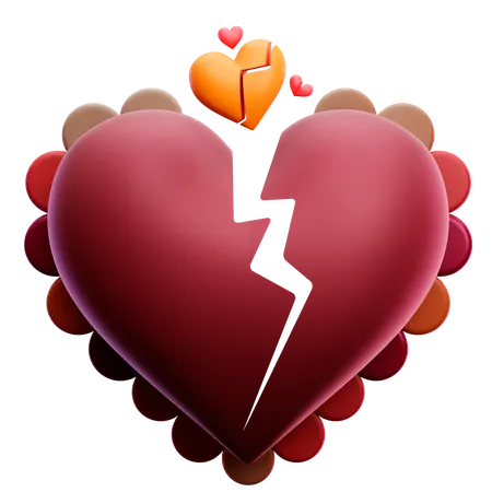 Broken Heart  3D Icon