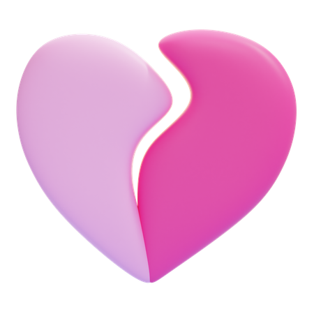 Broken Heart  3D Icon