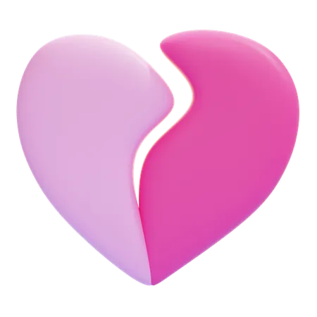 Broken Heart  3D Icon