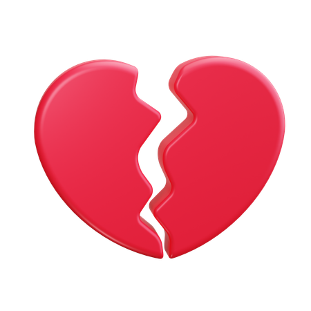 Broken Heart  3D Icon