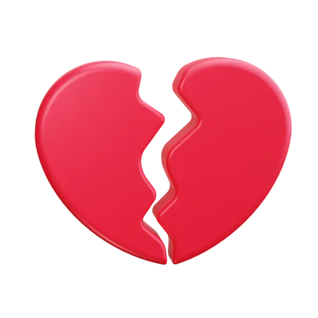 Broken Heart  3D Icon