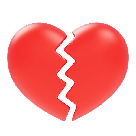 Broken Heart  3D Icon