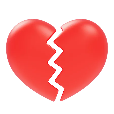 Broken Heart  3D Icon