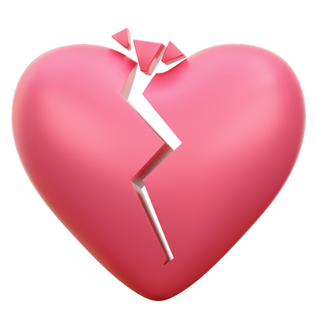 Broken Heart  3D Icon