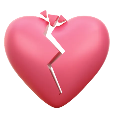 Broken Heart  3D Icon