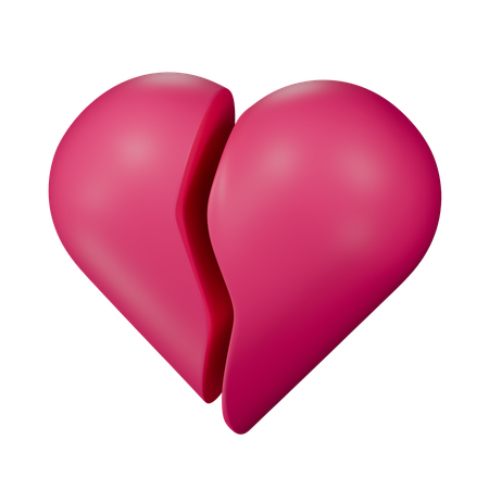 Broken Heart  3D Icon