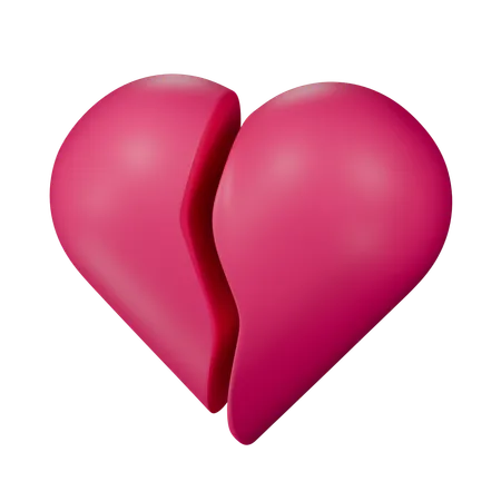 Broken Heart  3D Icon