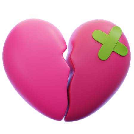 Broken Heart 3D Icon