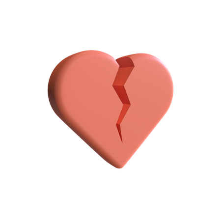 Broken Heart  3D Icon