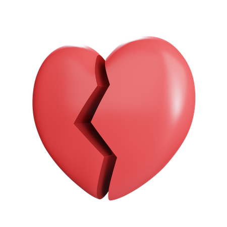 Broken Heart 3D Icon
