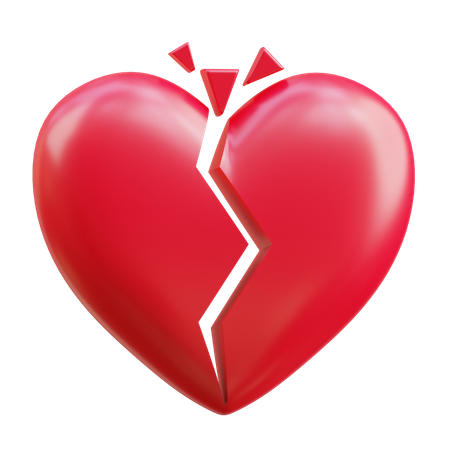 Broken Heart  3D Icon