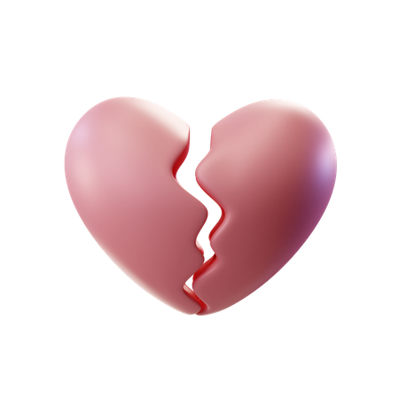 Broken Heart  3D Icon