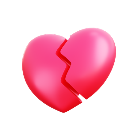 Broken heart  3D Icon