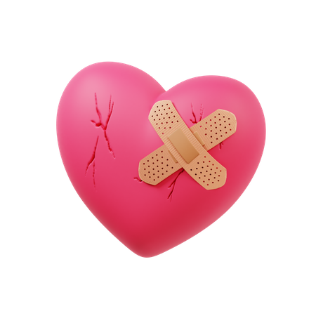 Broken Heart  3D Icon