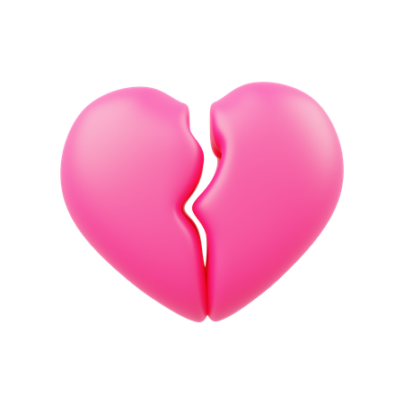 Broken Heart  3D Icon