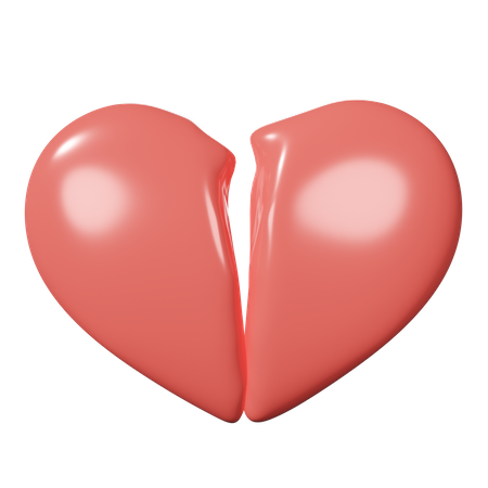 Broken Heart  3D Icon