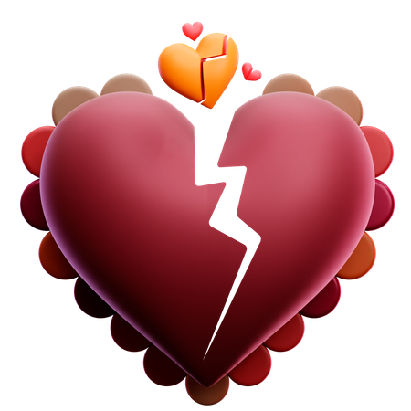 Broken Heart  3D Icon