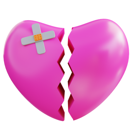 Broken Heart  3D Icon