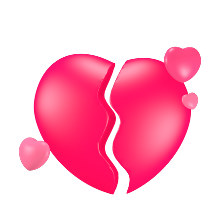 Broken Heart  3D Icon