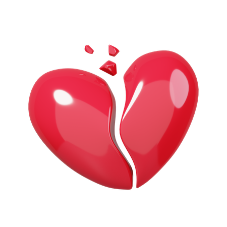 Broken Heart  3D Icon