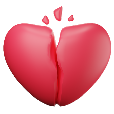 Broken Heart  3D Icon