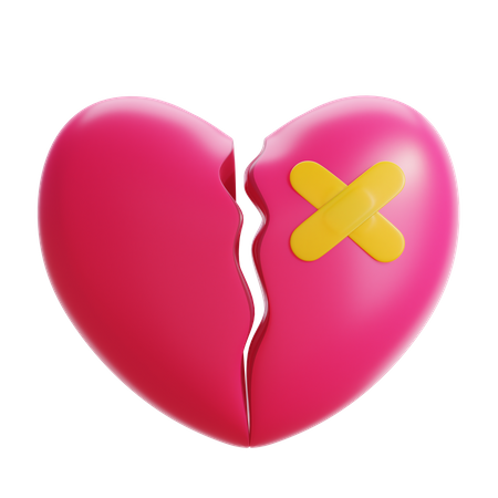 Broken Heart  3D Icon