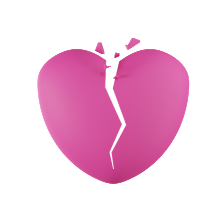 Broken Heart  3D Icon