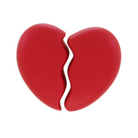 Broken Heart 3D Icon