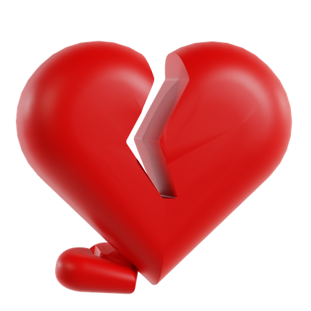 Broken Heart  3D Icon