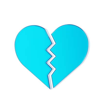 Broken heart  3D Icon