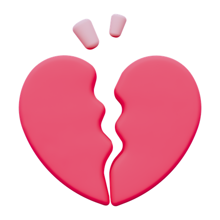 Broken Heart  3D Icon
