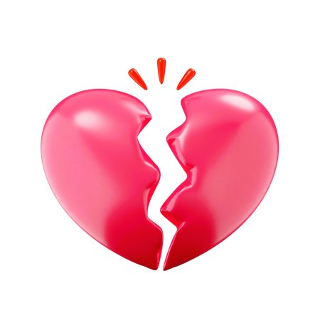 Broken Heart  3D Icon