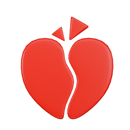 Broken Heart  3D Icon