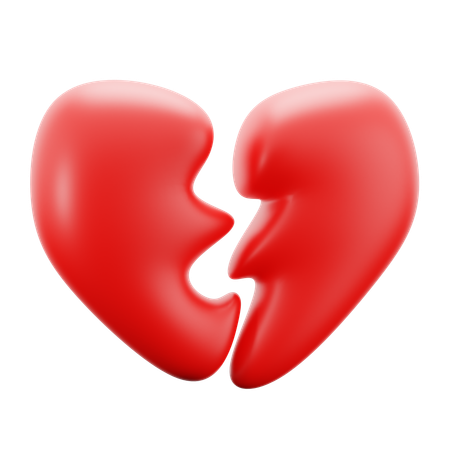 Broken Heart  3D Icon