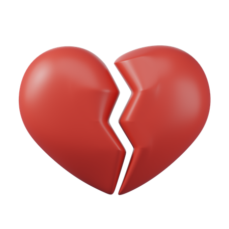 Broken Heart  3D Icon