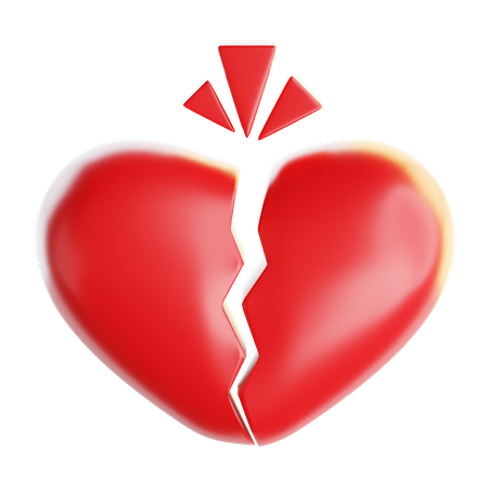 Broken Heart  3D Icon