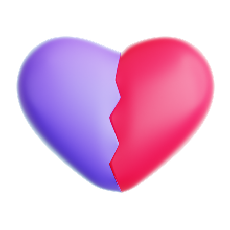 Broken Heart  3D Icon