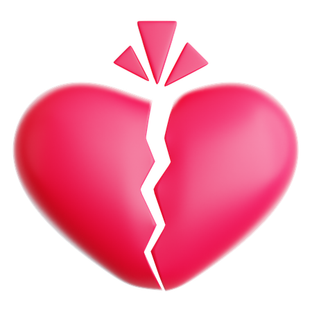 Broken Heart  3D Icon