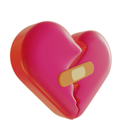 Broken Heart  3D Icon