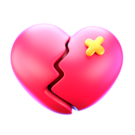 Broken Heart  3D Icon